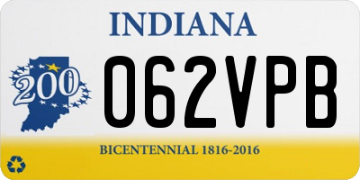 IN license plate 062VPB