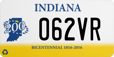 IN license plate 062VR