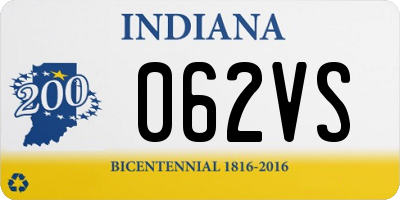 IN license plate 062VS