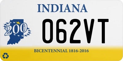 IN license plate 062VT