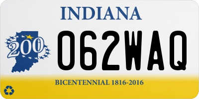 IN license plate 062WAQ