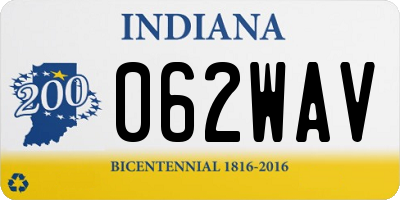 IN license plate 062WAV