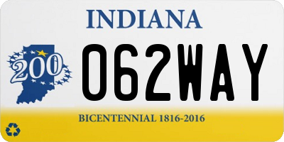 IN license plate 062WAY