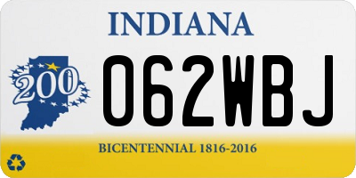 IN license plate 062WBJ