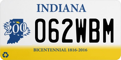 IN license plate 062WBM