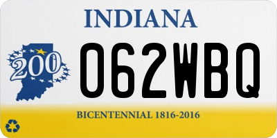 IN license plate 062WBQ