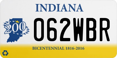 IN license plate 062WBR