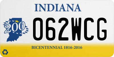 IN license plate 062WCG