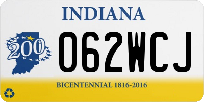 IN license plate 062WCJ
