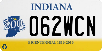 IN license plate 062WCN