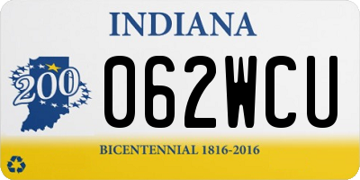 IN license plate 062WCU
