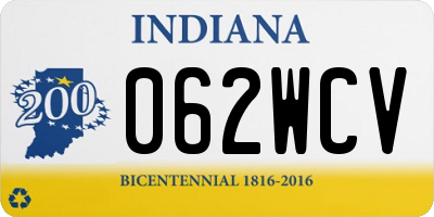 IN license plate 062WCV