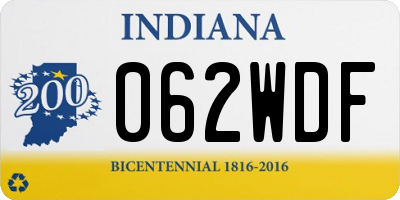 IN license plate 062WDF