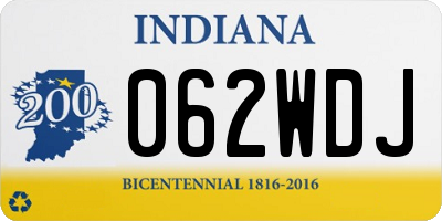 IN license plate 062WDJ