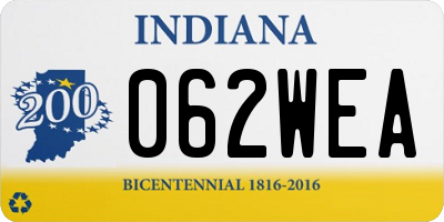 IN license plate 062WEA
