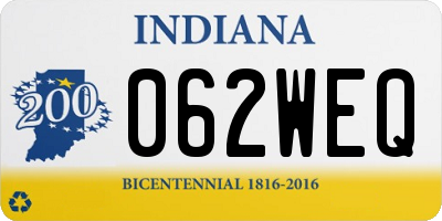 IN license plate 062WEQ