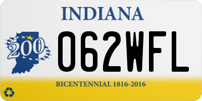 IN license plate 062WFL