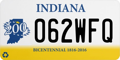 IN license plate 062WFQ