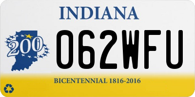 IN license plate 062WFU