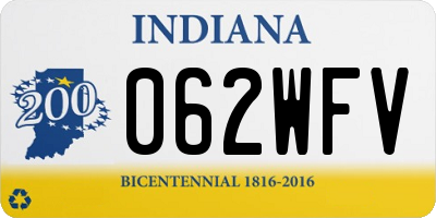 IN license plate 062WFV