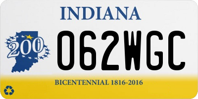 IN license plate 062WGC
