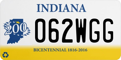 IN license plate 062WGG