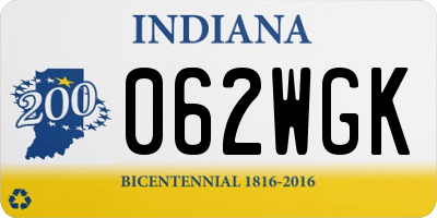 IN license plate 062WGK
