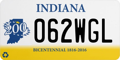 IN license plate 062WGL