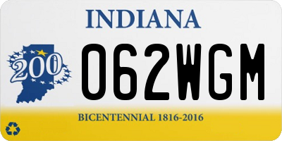 IN license plate 062WGM