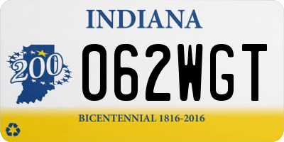 IN license plate 062WGT