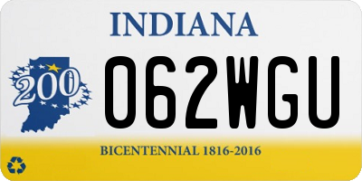 IN license plate 062WGU