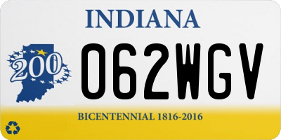IN license plate 062WGV