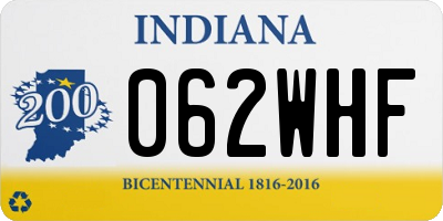 IN license plate 062WHF