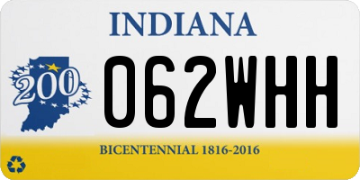 IN license plate 062WHH