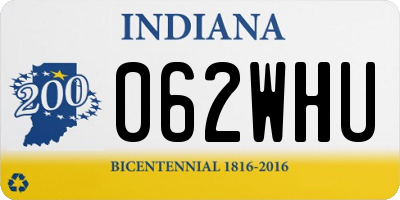 IN license plate 062WHU