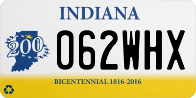IN license plate 062WHX