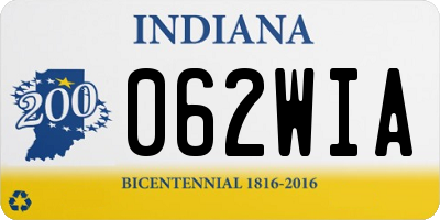 IN license plate 062WIA
