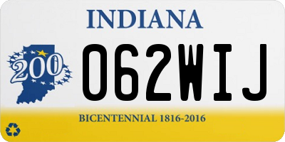 IN license plate 062WIJ
