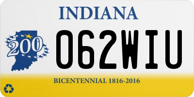 IN license plate 062WIU