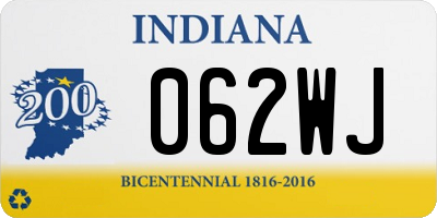 IN license plate 062WJ