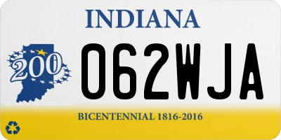 IN license plate 062WJA