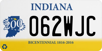 IN license plate 062WJC