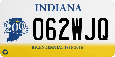 IN license plate 062WJQ