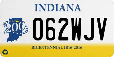 IN license plate 062WJV