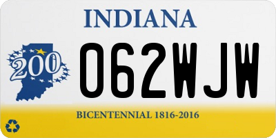 IN license plate 062WJW