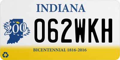 IN license plate 062WKH