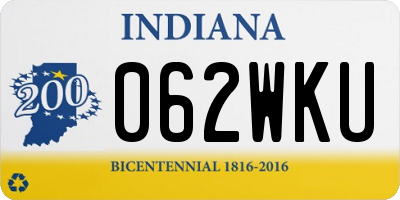 IN license plate 062WKU