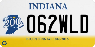 IN license plate 062WLD