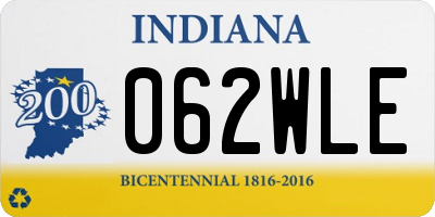 IN license plate 062WLE