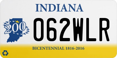 IN license plate 062WLR